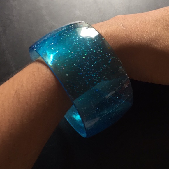 Blue glittery bracelet - Picture 5 of 5